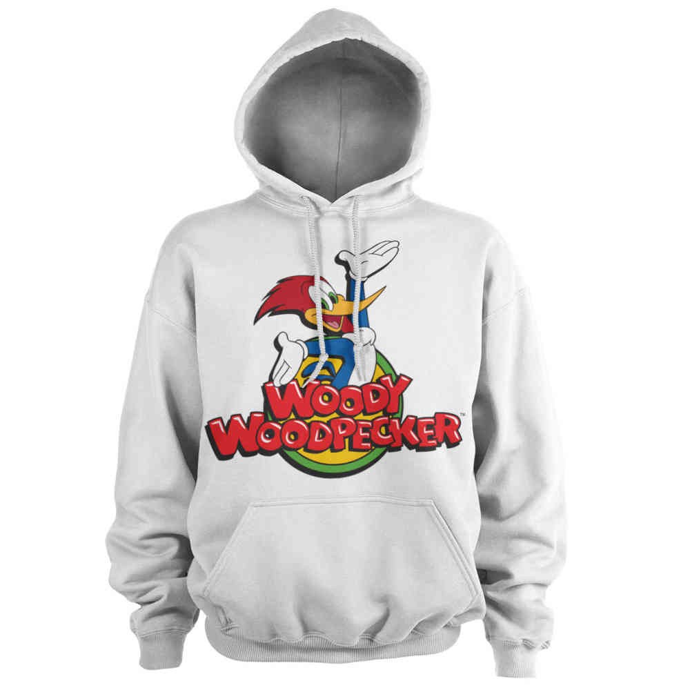 Woody Woodpecker Hoodietrui Classic Logo Wit | Attitude Holland Woody Woodpecker Hoodietrui Classic Logo Wit | Attitude Holland